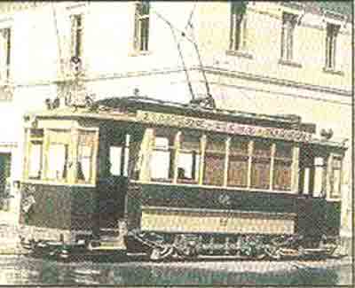 The tram of the "Customs House-EIS Station-Larissa Station" line, ex "Customs House-SAP Station-Larissa Station". The "Cowboy" in one of its final appearances. The trams were run by the "Athens Piraeus Railways" company.
